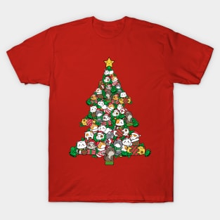 Cat Doodle Christmas Tree T-Shirt